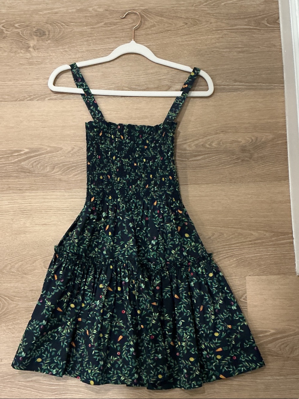 Hill House Nap Dress Navy Floral Sundress with Fruit Accents